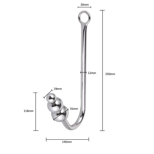 Anal Beaded and 5334 Collar Cuffs with Elegant Hook 0601